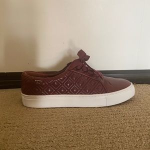 Tory Burch Burgundy Tennis Shoes